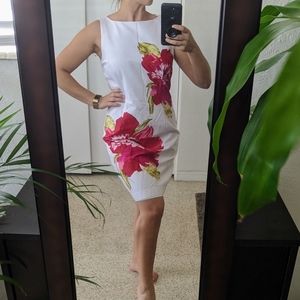 White Floral Occasion Dress